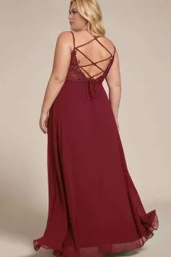 Robe demoiselle d'honneur plus size dos nu