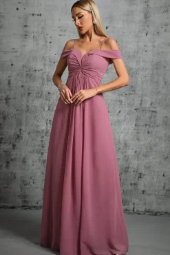 Robe demoiselle d'honneur rose pastel