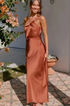 Robe demoiselle d'honneur terracotta