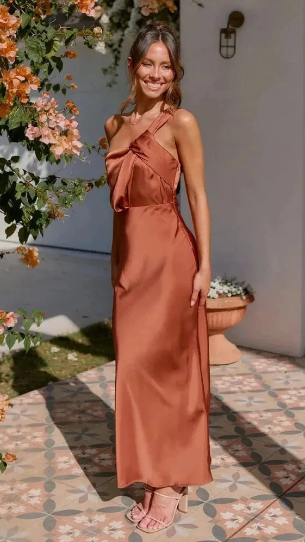 Robe demoiselle d'honneur terracotta