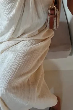 Robe de plage blanche longue sans manches