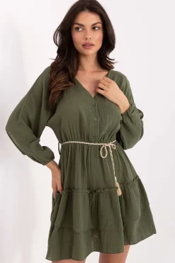 Robe de plage courte bohème manches longues