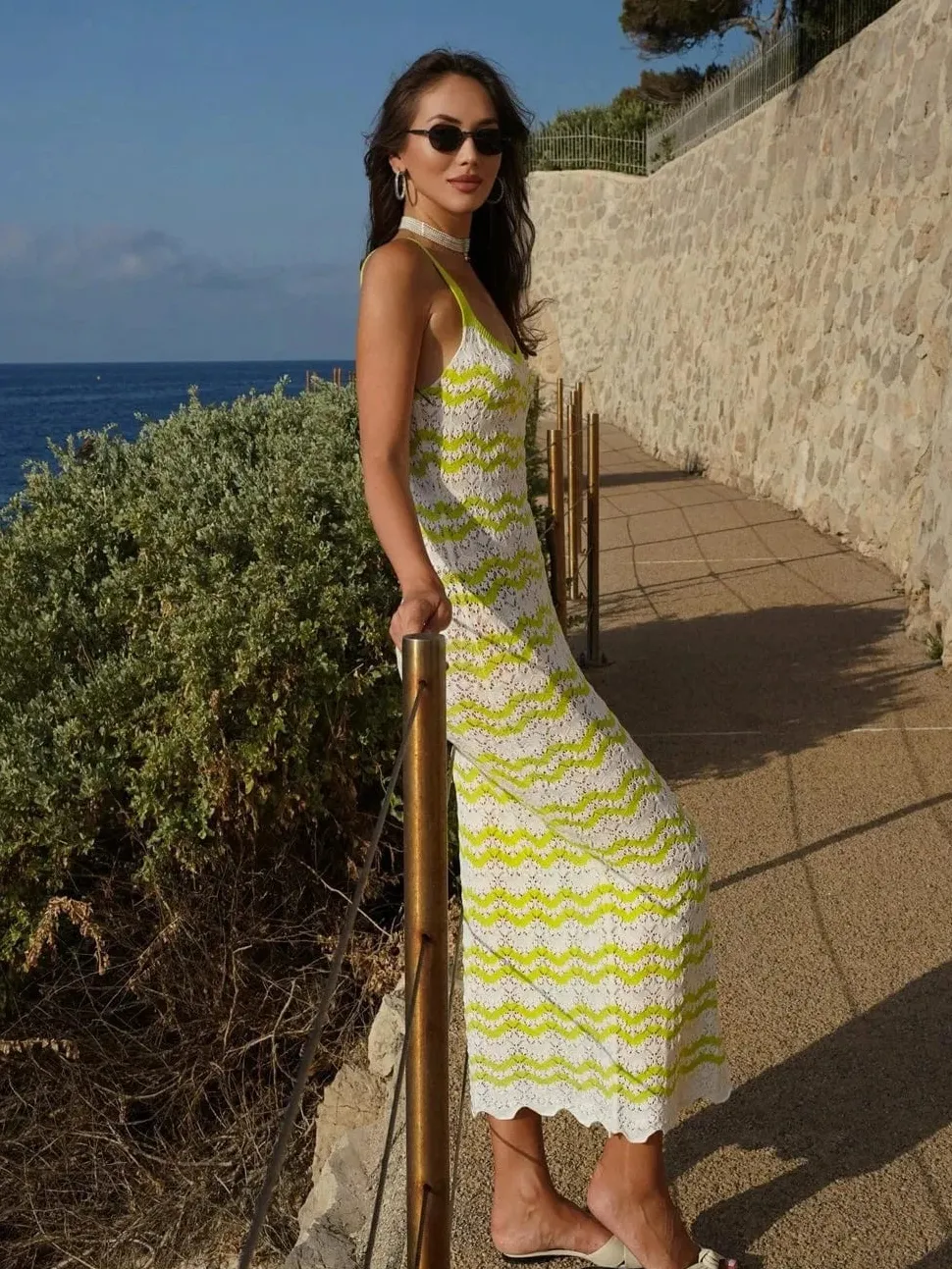 Robe de plage en crochet midi