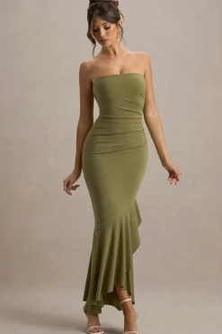 Robe de soirée bustier longue moulante