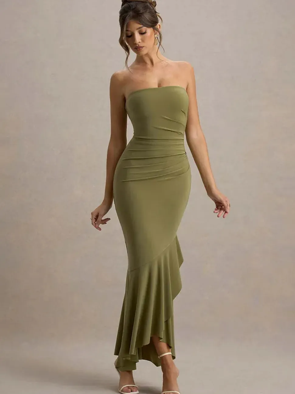 Robe de soirée bustier longue moulante