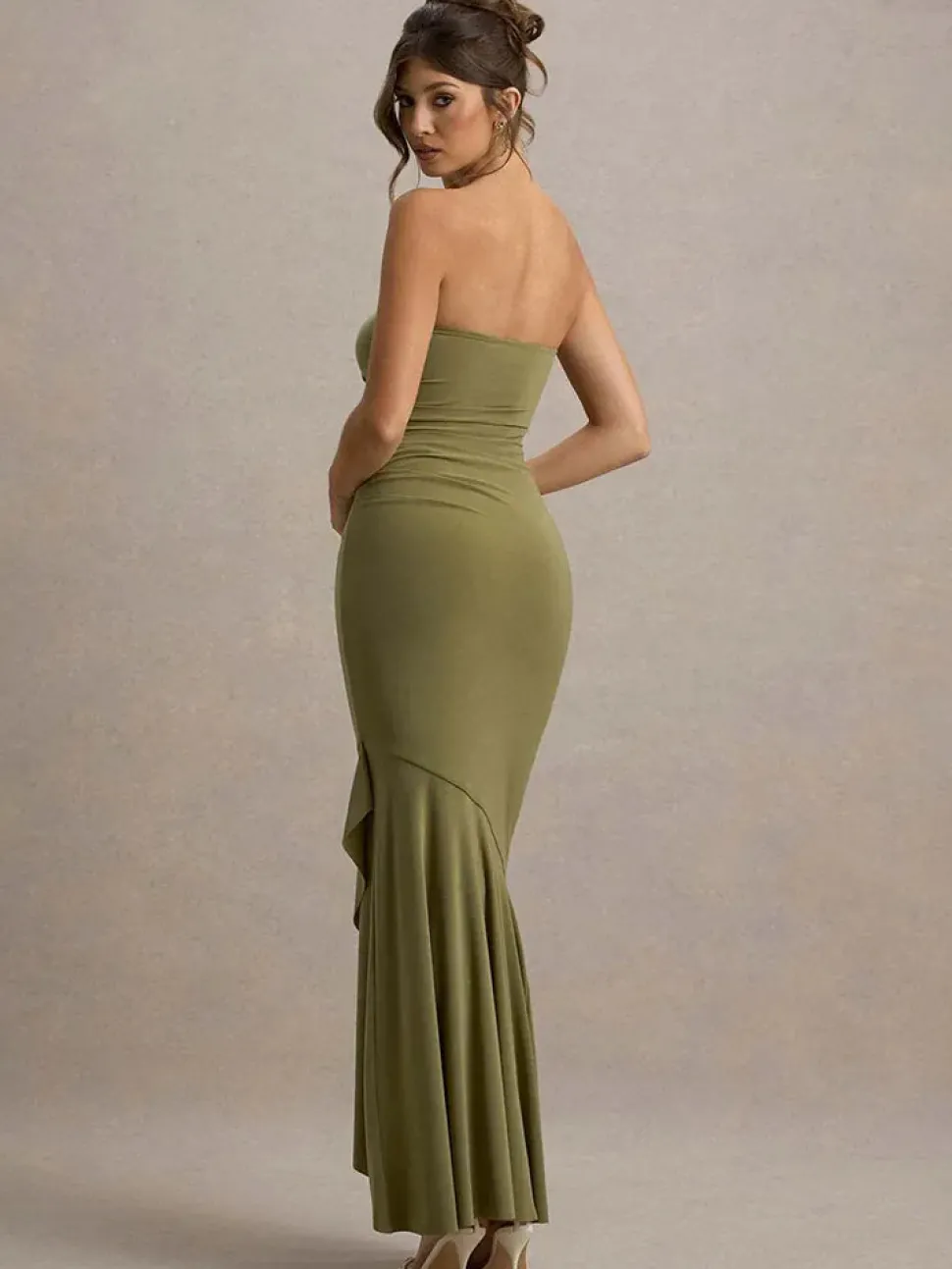Robe de soirée bustier longue moulante