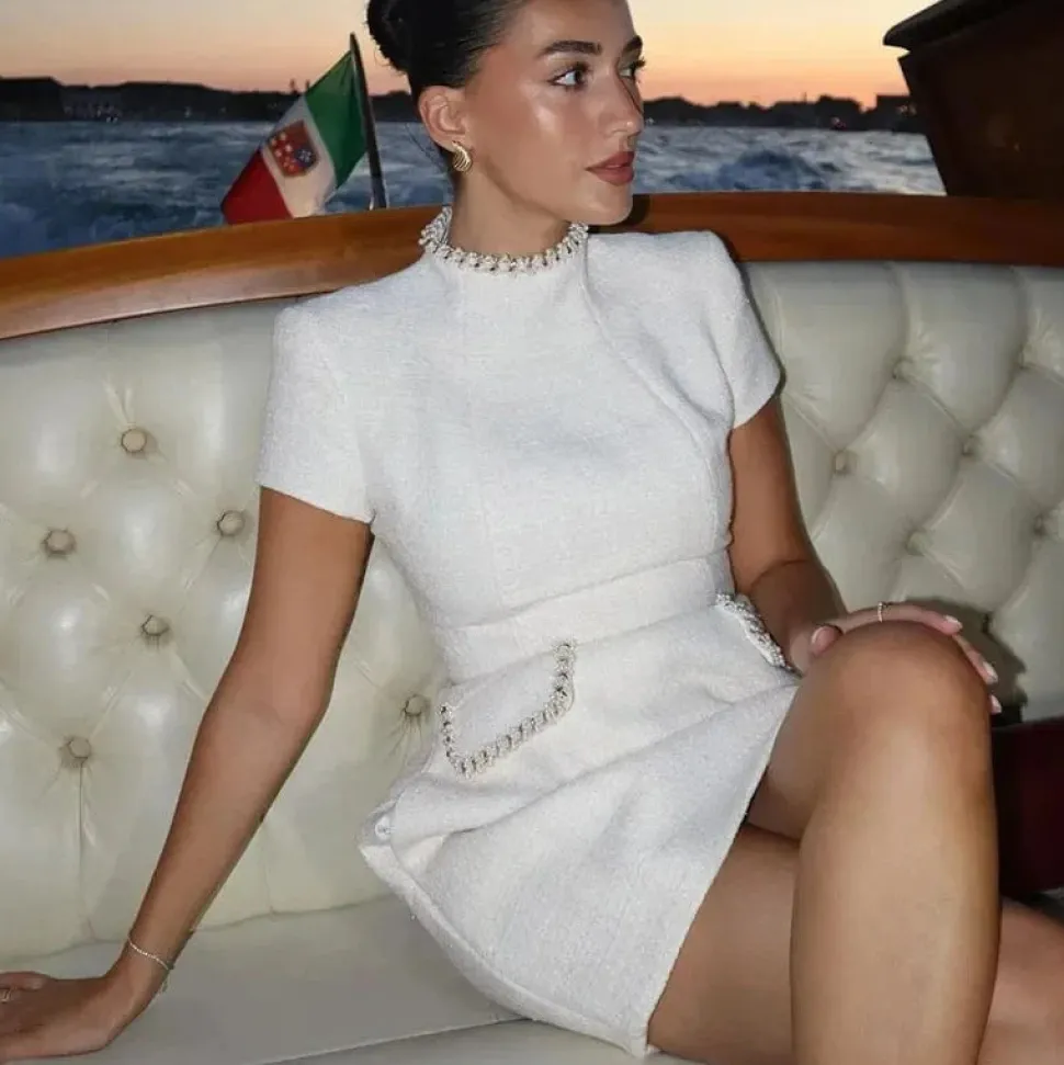Robe de soirée chic courte habillée