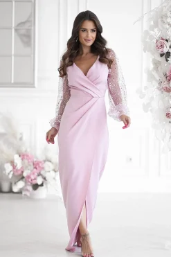 Robe de soirée chic longue drappée
