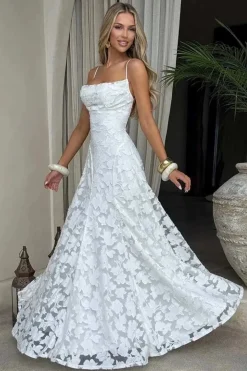 Robe de soirée chic longue en dentelle