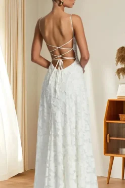 Robe de soirée chic longue en dentelle