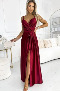 Robe de soirée chic longue fendue