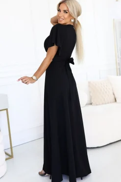 Robe de soirée chic longue fendue noire