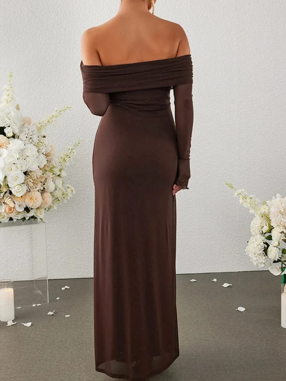 Robe de soirée chic longue moulante