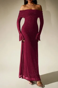 Robe de soirée chic à manches longues