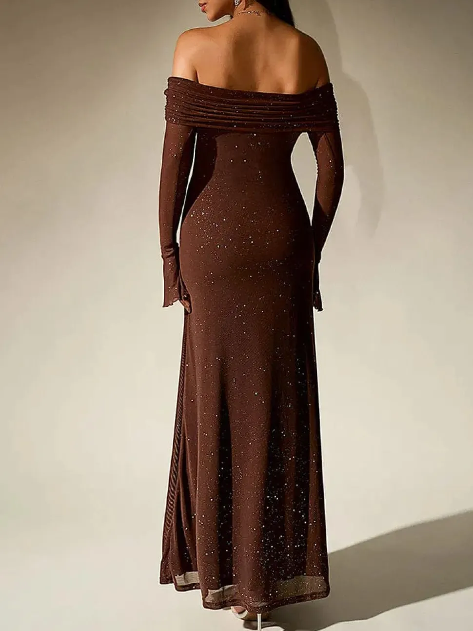 Robe de soirée chic à manches longues