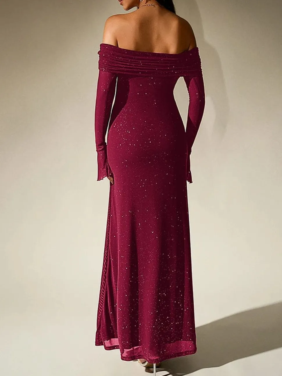 Robe de soirée chic à manches longues