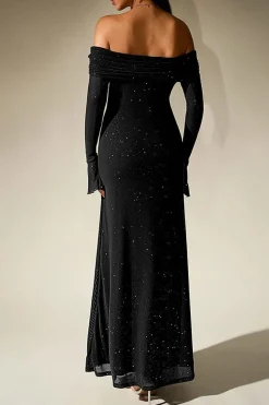 Robe de soirée chic à manches longues
