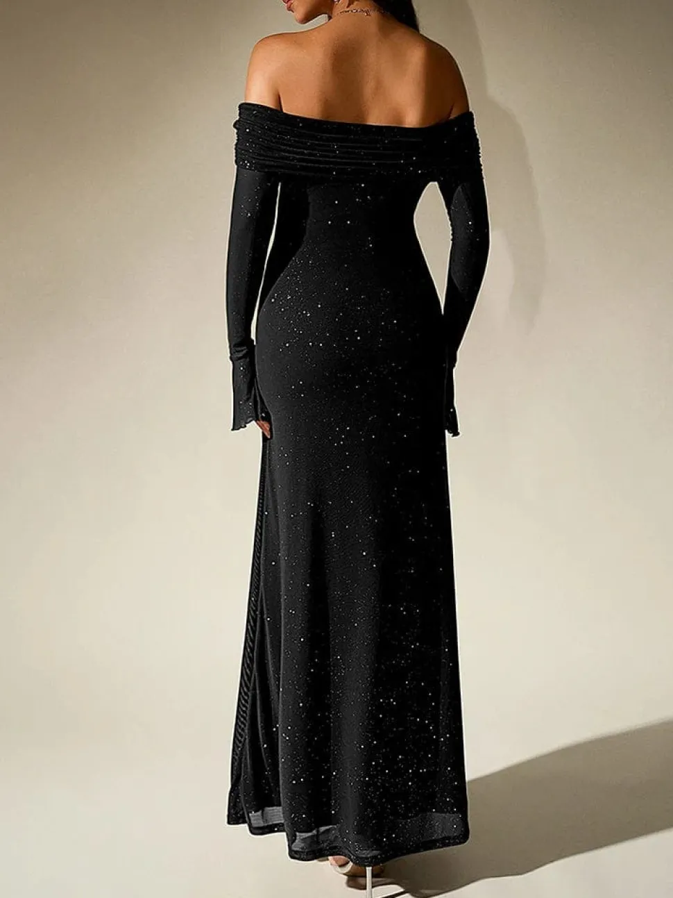 Robe de soirée chic à manches longues