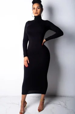 Robe de soirée chic midi moulante