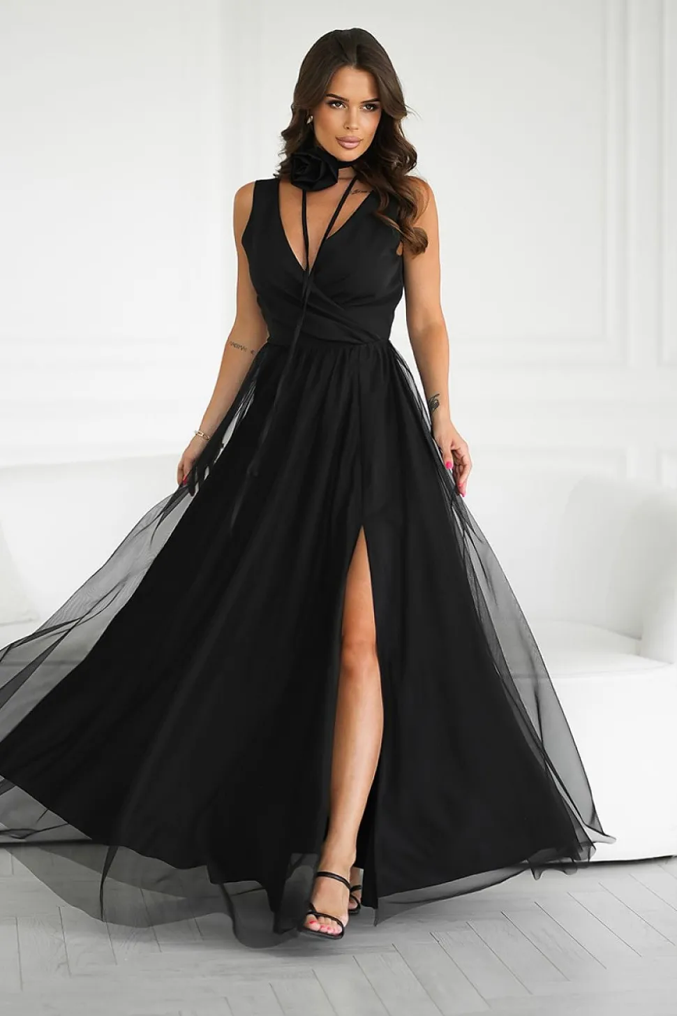 Robe de soirée chic sans manches