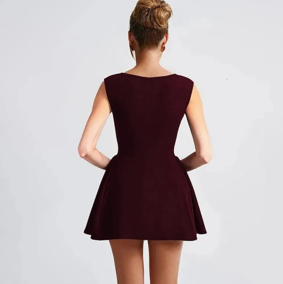 Robe de soirée courte chic évasée