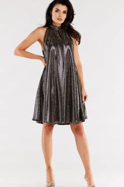 Robe de soirée courte paillette argentée