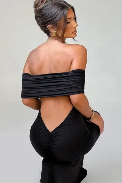 Robe de soirée dos nu en V