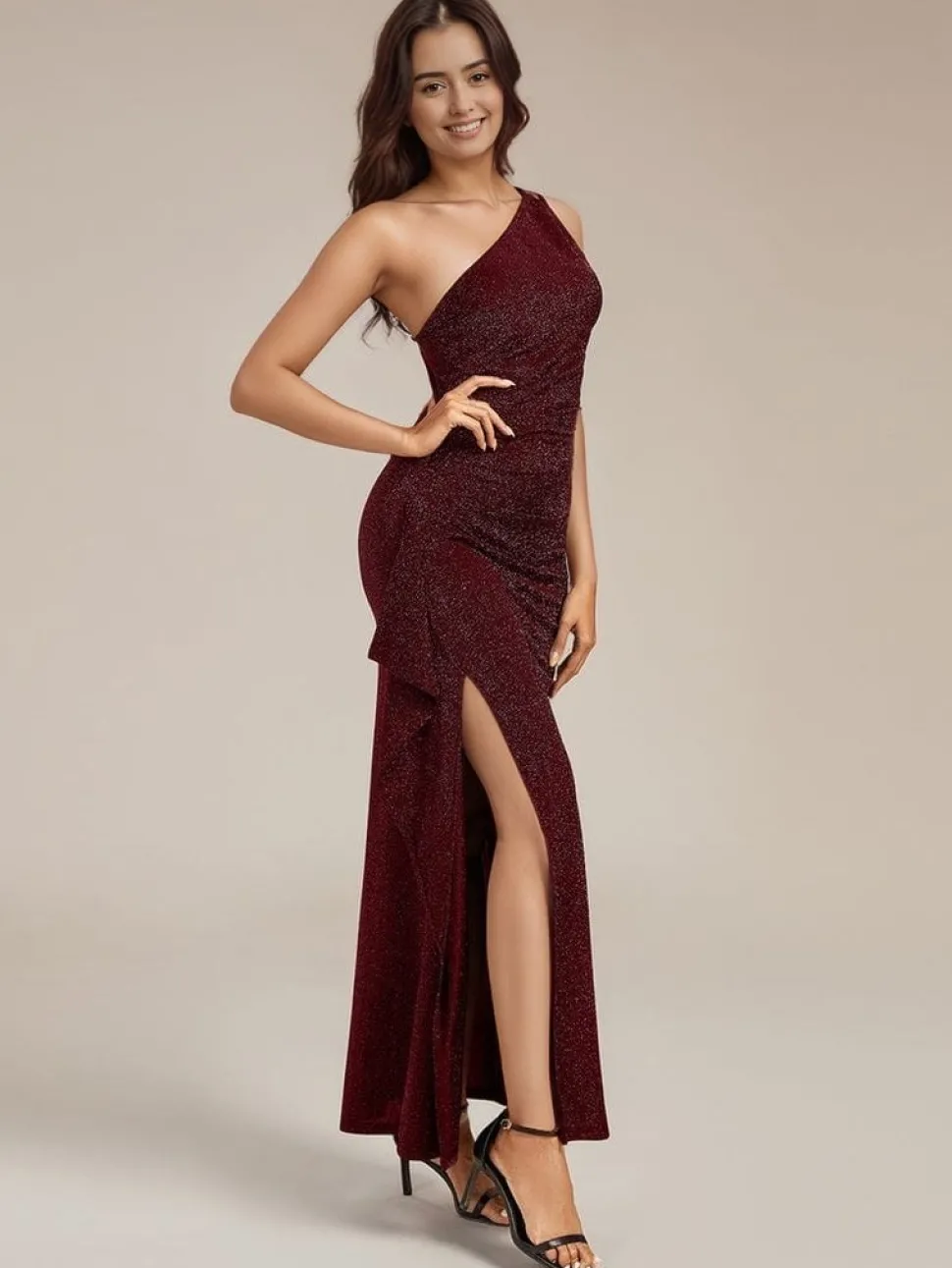 Robe de soirée dos nu moulante scintillante