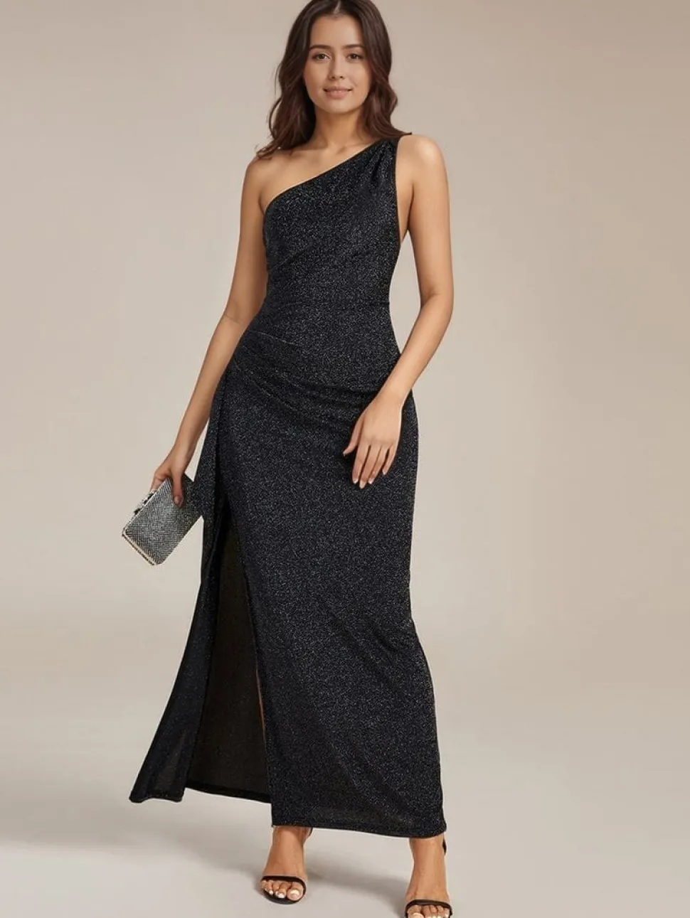 Robe de soirée dos nu moulante scintillante