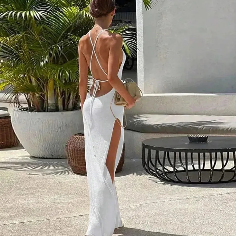 Robe de soirée dos nu sexy été