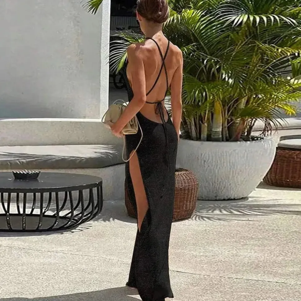 Robe de soirée dos nu sexy été