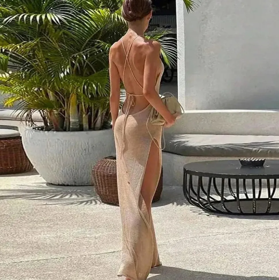 Robe de soirée dos nu sexy été