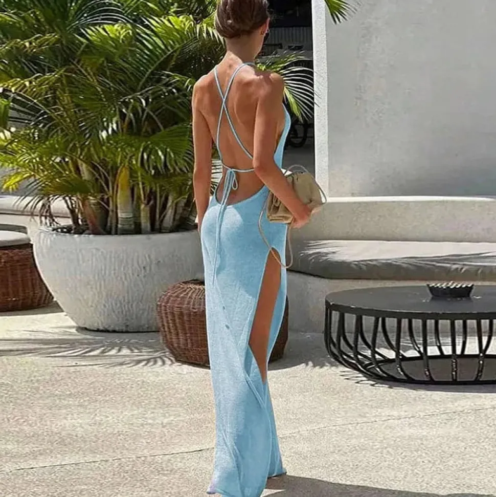 Robe de soirée dos nu sexy été