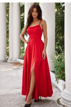 Robe de soirée longue fendue chic