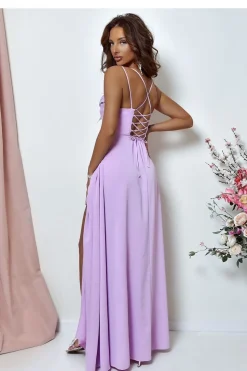 Robe de soirée longue fendue chic