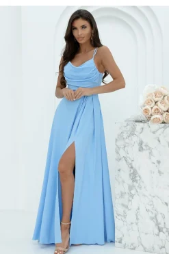Robe de soirée longue fendue chic