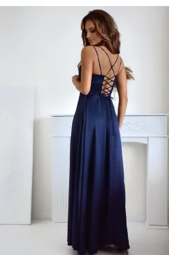 Robe de soirée longue fendue chic