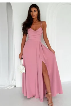 Robe de soirée longue fendue chic