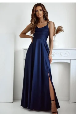 Robe de soirée longue fendue chic