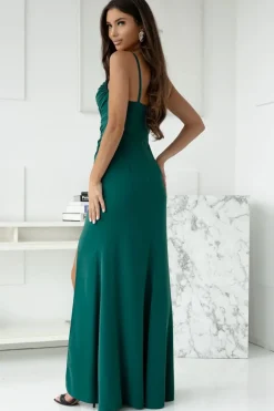 Robe de soirée longue fendue élégante
