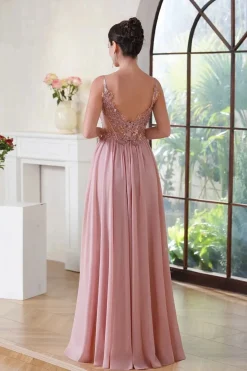 Robe de soirée longue fluide princesse