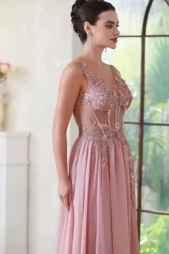 Robe de soirée longue fluide princesse