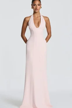 Robe de soirée longue moulante épaules dénudées