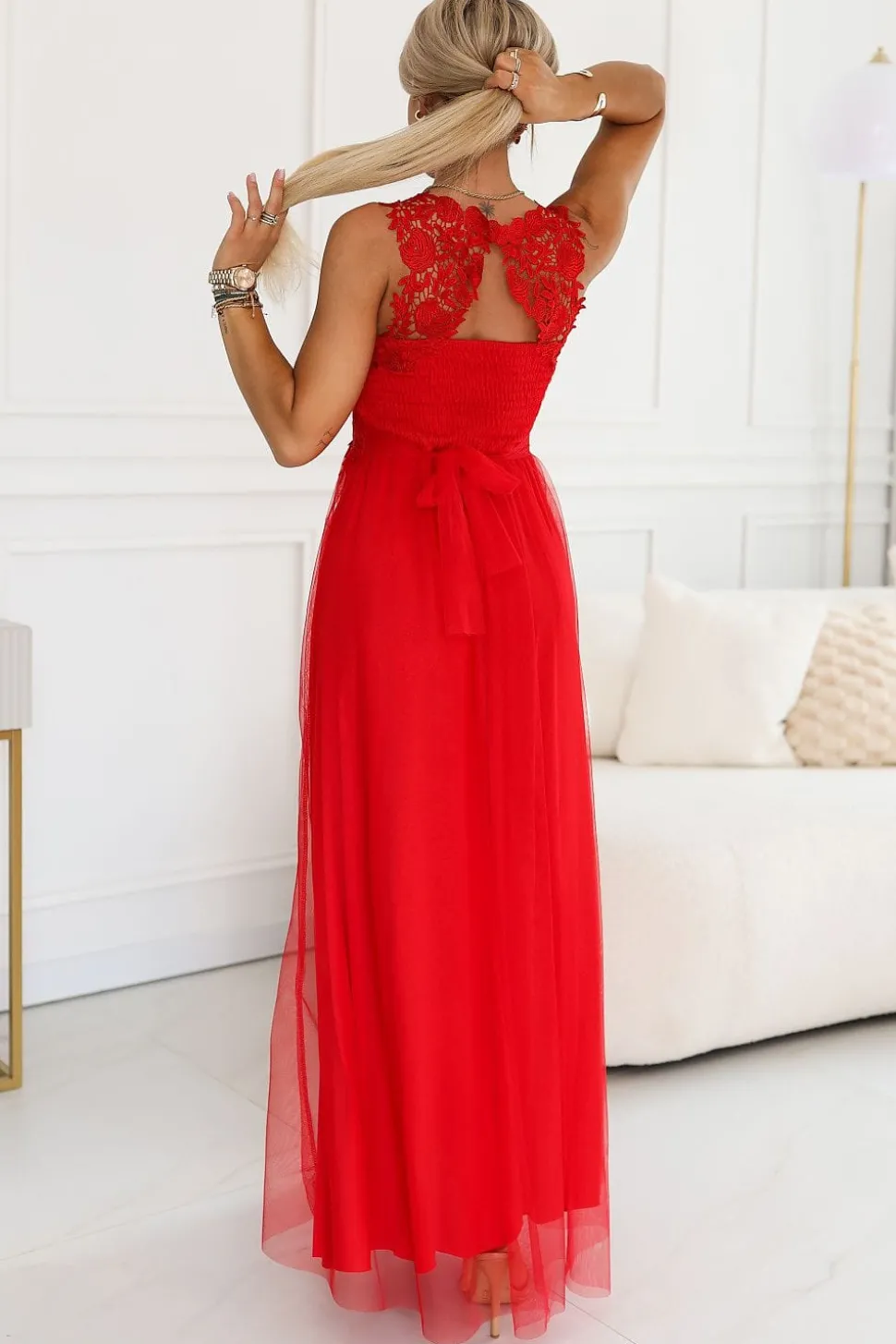 Robe de soirée longue rouge