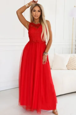 Robe de soirée longue rouge