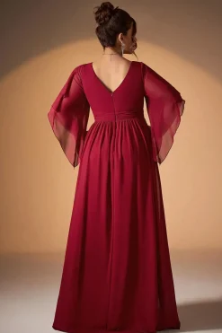 Robe de soirée longue rouge grande taille