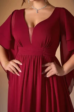 Robe de soirée longue rouge grande taille