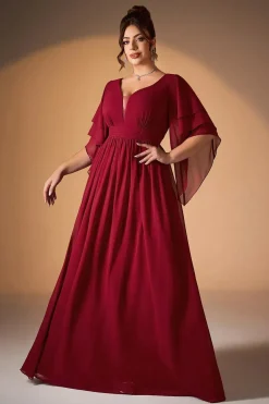 Robe de soirée longue rouge grande taille