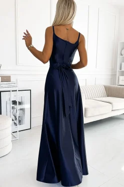 Robe de soirée longue satin