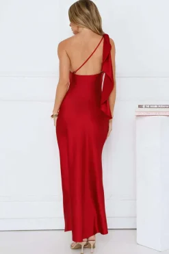 Robe de soirée longue à une épaule en satin